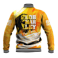 Legend Bob Reggae Baseball Jacket One Love One Heart Tropical Leaf