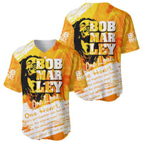 Legend Bob Reggae Baseball Jersey One Love One Heart Tropical Leaf