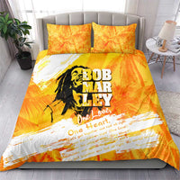 Legend Bob Reggae Bedding Set One Love One Heart Tropical Leaf
