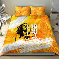 Legend Bob Reggae Bedding Set One Love One Heart Tropical Leaf