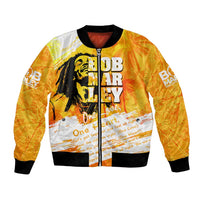 Legend Bob Reggae Bomber Jacket One Love One Heart Tropical Leaf