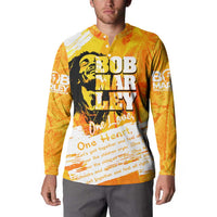 Legend Bob Reggae Button Sweatshirt One Love One Heart Tropical Leaf