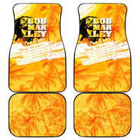 Legend Bob Reggae Car Mats One Love One Heart Tropical Leaf