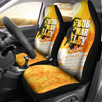 Legend Bob Reggae Car Seat Cover One Love One Heart Tropical Leaf