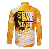 Legend Bob Reggae Family Matching Off The Shoulder Long Sleeve Dress and Hawaiian Shirt One Love One Heart Tropical Leaf