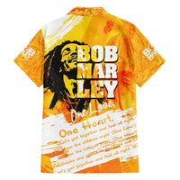 Legend Bob Reggae Family Matching Puletasi and Hawaiian Shirt One Love One Heart Tropical Leaf