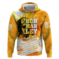 Legend Bob Reggae Hoodie One Love One Heart Tropical Leaf