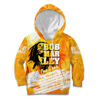 Legend Bob Reggae Kid Hoodie One Love One Heart Tropical Leaf
