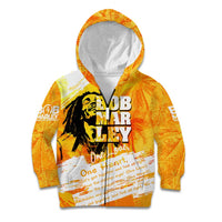 Legend Bob Reggae Kid Hoodie One Love One Heart Tropical Leaf