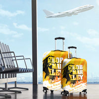 Legend Bob Reggae Luggage Cover One Love One Heart Tropical Leaf