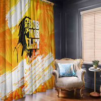 Legend Bob Reggae Window Curtain One Love One Heart Tropical Leaf