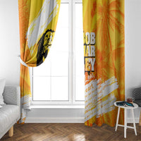 Legend Bob Reggae Window Curtain One Love One Heart Tropical Leaf