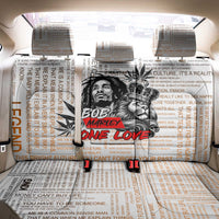 King of Reggae Legend Bob Back Car Seat Cover Lion Rastafari Cannabis Typography Style