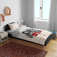 King of Reggae Legend Bob Bedding Set Lion Rastafari Cannabis Typography Style