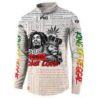 King of Reggae Legend Bob Button Sweatshirt Lion Rastafari Cannabis Typography Style