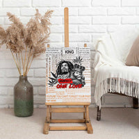 King of Reggae Legend Bob Canvas Wall Art Lion Rastafari Cannabis Typography Style