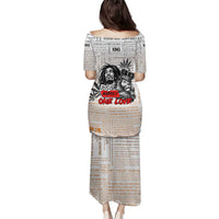 King of Reggae Legend Bob Family Matching Puletasi and Hawaiian Shirt Lion Rastafari Cannabis Typography Style