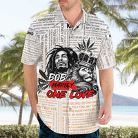 King of Reggae Legend Bob Hawaiian Shirt Lion Rastafari Cannabis Typography Style