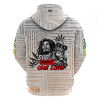 King of Reggae Legend Bob Hoodie Lion Rastafari Cannabis Typography Style