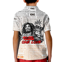 King of Reggae Legend Bob Kid Polo Shirt Lion Rastafari Cannabis Typography Style