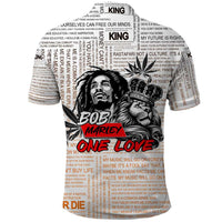 King of Reggae Legend Bob Polo Shirt Lion Rastafari Cannabis Typography Style