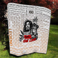 King of Reggae Legend Bob Quilt Lion Rastafari Cannabis Typography Style