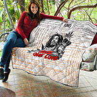 King of Reggae Legend Bob Quilt Lion Rastafari Cannabis Typography Style