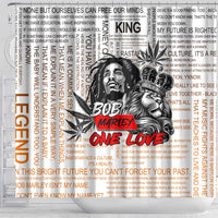 King of Reggae Legend Bob Shower Curtain Lion Rastafari Cannabis Typography Style