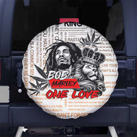 King of Reggae Legend Bob Spare Tire Cover Lion Rastafari Cannabis Typography Style