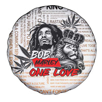 King of Reggae Legend Bob Spare Tire Cover Lion Rastafari Cannabis Typography Style