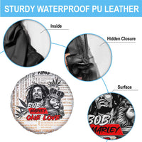 King of Reggae Legend Bob Spare Tire Cover Lion Rastafari Cannabis Typography Style