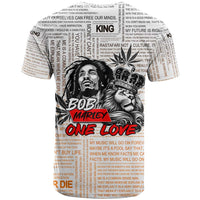 King of Reggae Legend Bob T Shirt Lion Rastafari Cannabis Typography Style