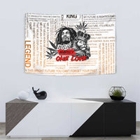 King of Reggae Legend Bob Tapestry Lion Rastafari Cannabis Typography Style