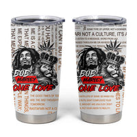 King of Reggae Legend Bob Tumbler Cup Lion Rastafari Cannabis Typography Style