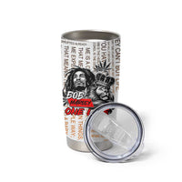 King of Reggae Legend Bob Tumbler Cup Lion Rastafari Cannabis Typography Style