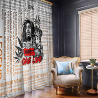 King of Reggae Legend Bob Window Curtain Lion Rastafari Cannabis Typography Style
