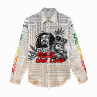 King of Reggae Legend Bob Women Casual Shirt Lion Rastafari Cannabis Typography Style