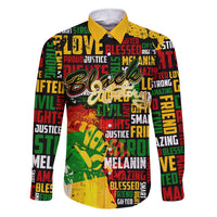 Black History Month Family Matching Short Sleeve Bodycon Dress and Hawaiian Shirt Strength Love and Justice Typography