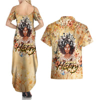 Black History My Roots Couples Matching Summer Maxi Dress and Hawaiian Shirt Civil Rights Leaders African Women