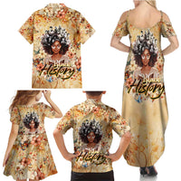 Black History My Roots Family Matching Summer Maxi Dress and Hawaiian Shirt Civil Rights Leaders African Women