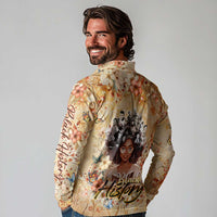 Black History My Roots Long Sleeve Polo Shirt Civil Rights Leaders African Women