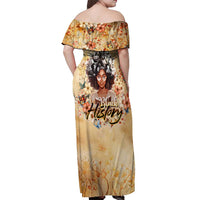 Black History My Roots Off Shoulder Maxi Dress Civil Rights Leaders African Women