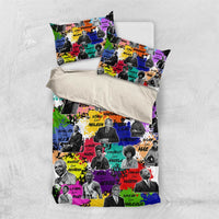Black History Month Bedding Set African American Paint Splashes