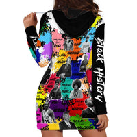 Black History Month Hoodie Dress African American Paint Splashes