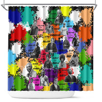 Black History Month Shower Curtain African American Paint Splashes