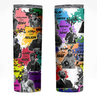 Black History Month Skinny Tumbler African American Paint Splashes