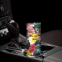 Black History Month Skinny Tumbler African American Paint Splashes