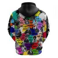 Black History Month Zip Hoodie African American Paint Splashes