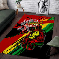 Jamaica Lion Area Rug Coat Of Arms Rastafarianism
