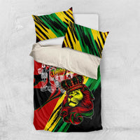 Jamaica Lion Bedding Set Coat Of Arms Rastafarianism